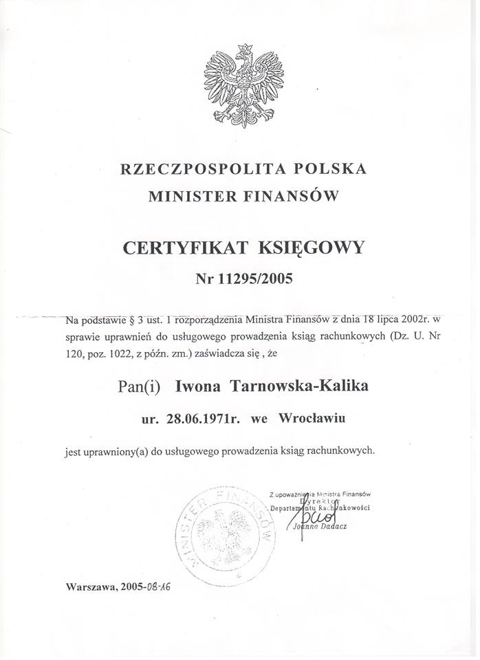Ceryfikat księgowy